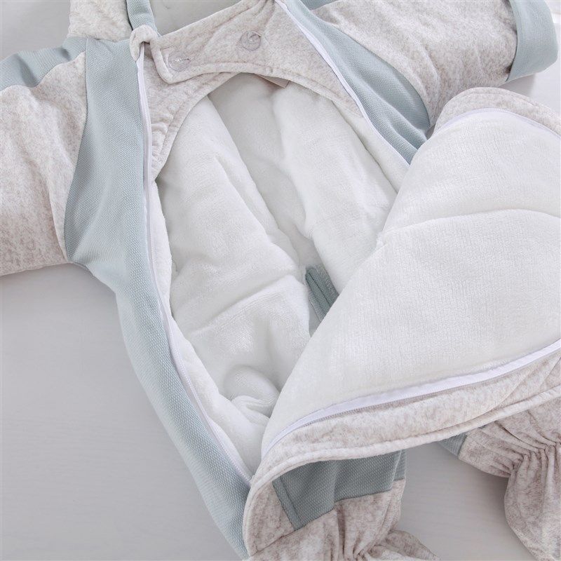 宝宝冬季包脚连体衣加绒加厚婴儿保暖外出服哈衣新生儿纯棉衣抱被,淘宝优惠券,粉丝福利购,淘宝优惠卷