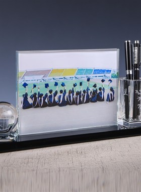 水晶相框摆台定制照片同学聚会创意品实用毕业季礼物年公司纪念日