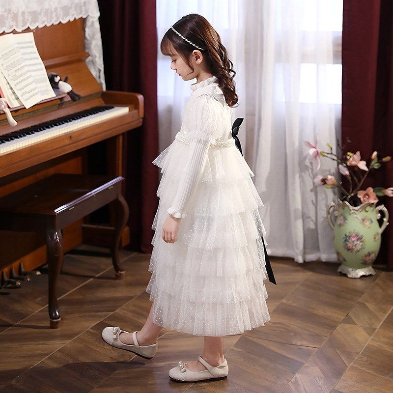 儿童演出服高级感长裙女孩连衣裙钢琴表演演出合唱套装女童公主裙,淘宝优惠券,粉丝福利购,淘宝优惠卷