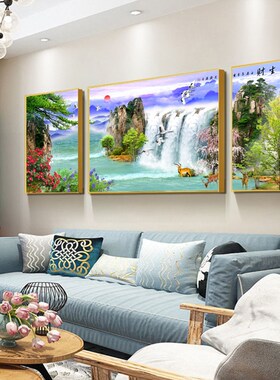 客厅装饰画新沙发背景墙现代墙画家和万事兴挂画吉祥雀