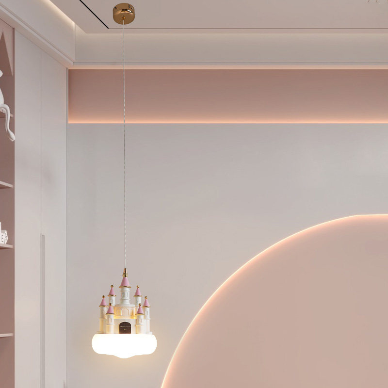 儿童房间床头吊灯女孩公现代时尚卡通城堡卧室灯具护眼节能,淘宝优惠券,粉丝福利购,淘宝优惠卷