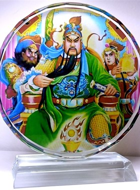 三国演义模型赵云工艺关羽礼物诸葛亮摆设曹操收藏品刘备水晶摆件