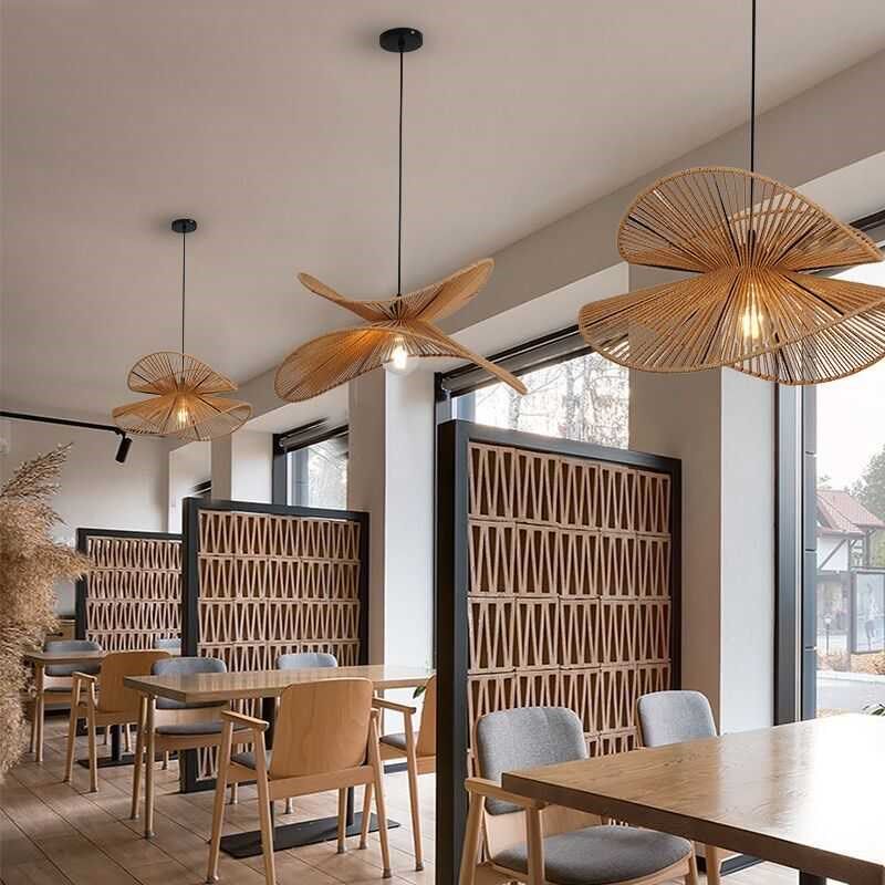 侘寂风麻绳吊灯简约创意卧室客厅灯编织灯罩日式复古民宿餐厅灯具,淘宝优惠券,粉丝福利购,淘宝优惠卷