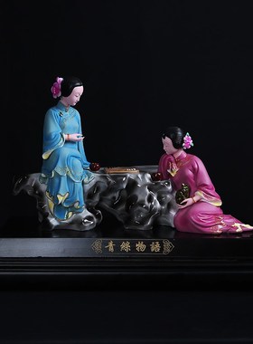 青丝物语德化白瓷古典仕女美女人物雕塑工艺品客厅家居礼品摆件