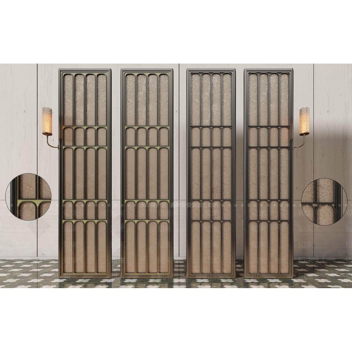 不锈钢屏风新中式夹丝艺术玻璃镂空隔断背景墙花格栅酒店大堂玄关,淘宝优惠券,粉丝福利购,淘宝优惠卷
