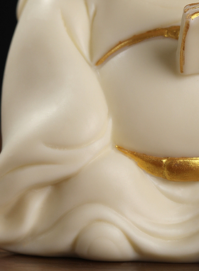 东方泥土小文昌持书陶瓷装饰品摆件办公室桌面开业乔迁高档送礼品