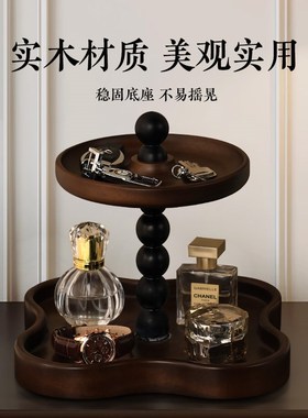 实木玄关入户首饰收纳2025新款大容量置物架桌面香薰家居装饰摆件