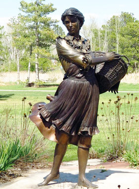 少女抽象艺术人物景观户外铸铜玻璃钢广场文化雕像定制摆件公园