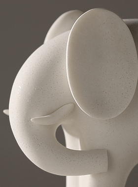 简约现代大象摆件一对办公室装饰品客厅酒柜摆件家居饰品工艺品