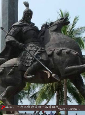 铸铜骑马人物雕塑景观广场铜雕古代站马雕像大型动物主题定制厂家