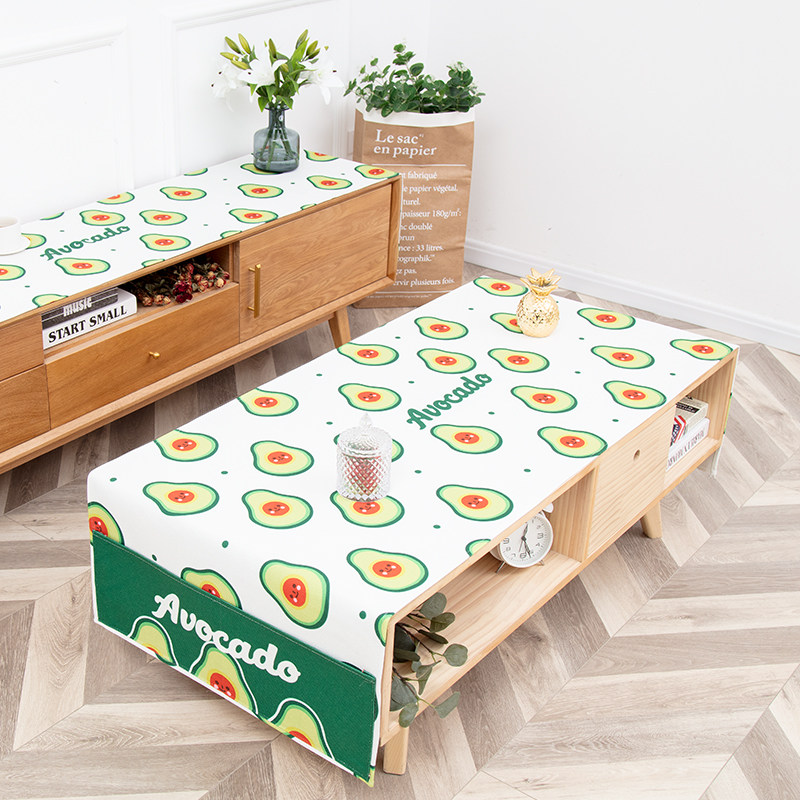 Nordic style waterproof tea table cover cloth thickened cotton linen rectangular table cloth dustproof table cloth versatile home fabric art