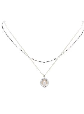 轻奢小众复古珍珠项链女爆款高级设计感网红双层个性小众锁骨链潮