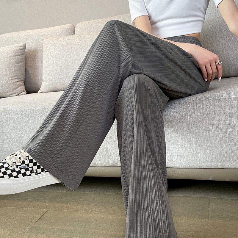 300斤胖mm特大码冰丝阔腿裤女夏季薄款宽松高腰休闲显瘦直筒裤子,淘宝优惠券,粉丝福利购,淘宝优惠卷