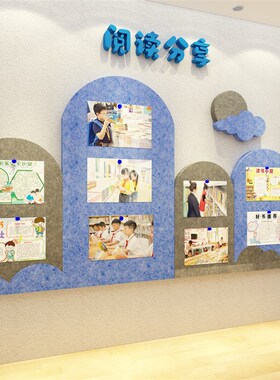 幼儿园大厅装饰毛毡板公告示栏学生风采展示照片背景纸壁画