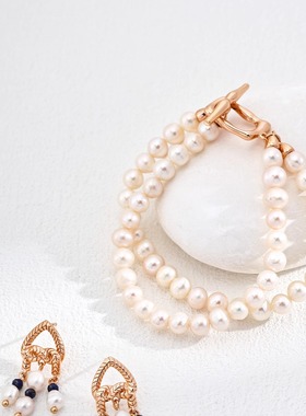 S925银简约天然珍珠手链