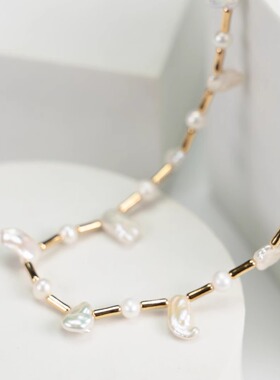 竹韵疏影 天然巴洛克珍珠项链