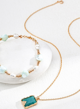 S925银简约时尚随形贝壳珍珠手链