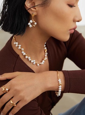 纯银珍珠手链手镯