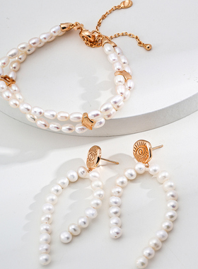 S925银天然珍珠手链