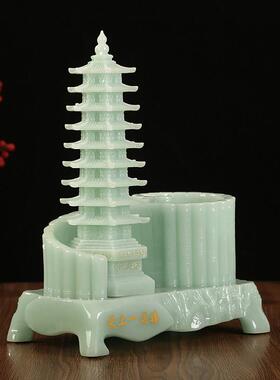 九层十三13层文昌塔笔筒摆件送孩子老师礼物书房书桌面工艺品摆设