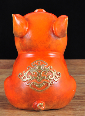 彩铜猪摆件生肖猪工艺品家居客厅金F猪电视柜装饰品乔迁新居礼品