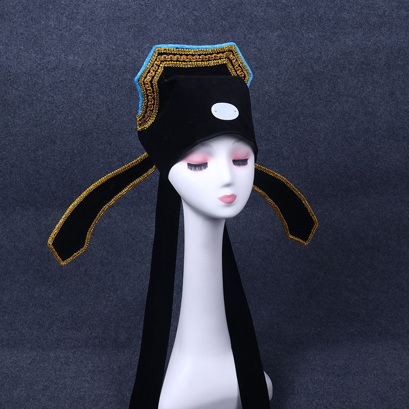 京剧戏曲剧用品帽子古装李白帽学士巾 小生巾穷生巾贫生巾书生帽,淘宝优惠券,粉丝福利购,淘宝优惠卷