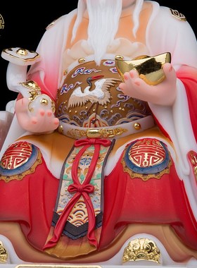 汉白玉土地公土地婆神像福德正神佛像土地爷爷奶奶家用国风摆件