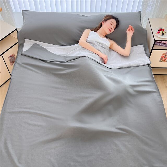 Fully cotton partition dirty sleeping bag single travel sleeping bag sheet quilt cover travel hotel business trip portable three-piece set