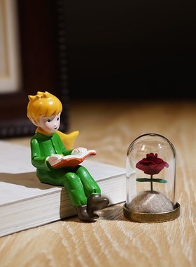 《小王子》迷你小摆件可爱治愈办公室桌面电脑屏幕边缘摆放装饰品