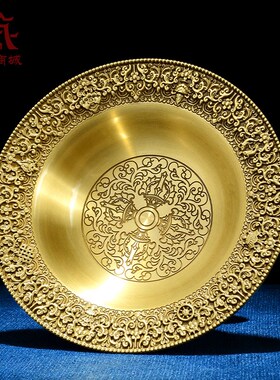 藏村八吉祥雕花护法杯室内家用供酒L杯桌面供水杯水碗摆件