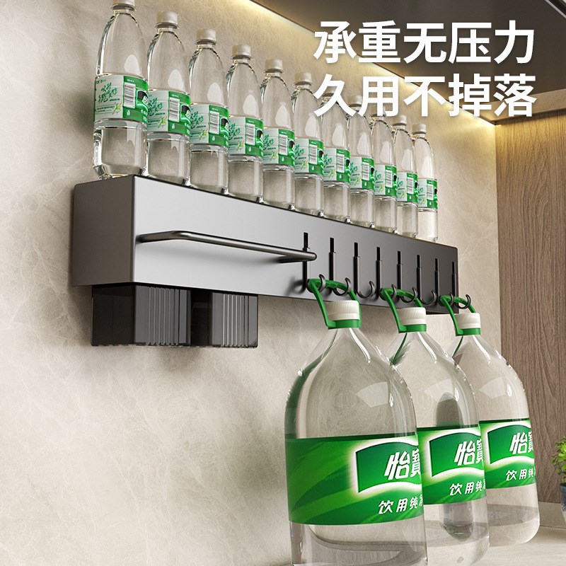 不锈钢厨房置物架壁挂式多功能免打孔刀J具刀架一体筷笼筷子筒收 - 图2