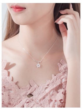 2021年新款项链女轻奢小众锁骨链森系饰品韩版简约耳钉高级感礼物