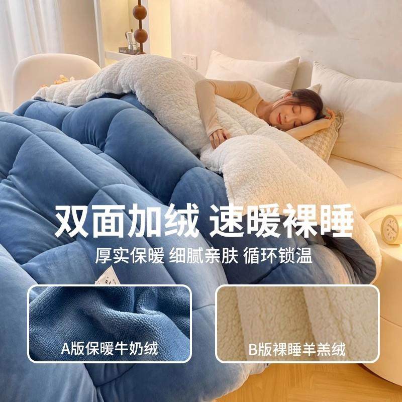 羊羔绒被子2025新款冬季棉被被芯冬天宿舍单人秋冬被加厚保暖10斤,淘宝优惠券,粉丝福利购,淘宝优惠卷