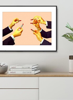北欧小众网红软装摄影摆台装饰画卧室H客厅挂画工作室沙发背景墙