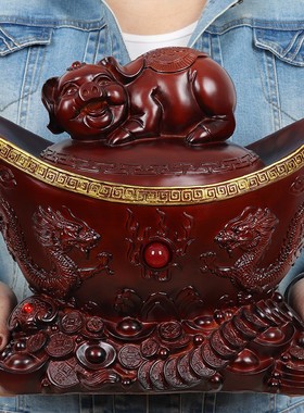 金猪摆件存钱罐储蓄罐大号招v财风水创意可爱个性家居饰品工艺礼