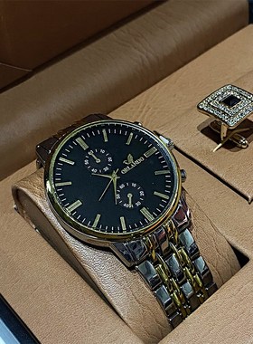 样板房书房衣帽间男士手表袖扣套装摆件软装饰品组合道具轻奢北欧