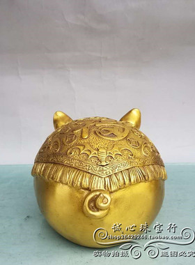 纯铜猪摆件招财猪储钱罐旺财猪家居装饰品摆设创意福字猪头存钱罐