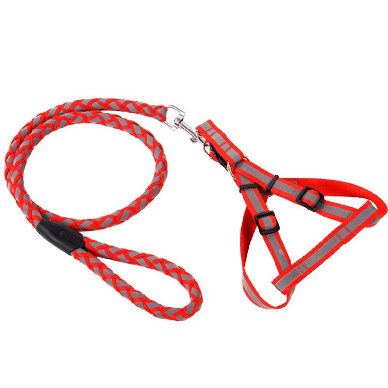 宠物狗反光牵引带中小型犬背带狗绳子泰迪贵宾犬宠物用品尼龙狗链,淘宝优惠券,粉丝福利购,淘宝优惠卷