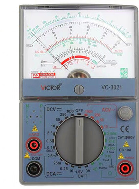 胜利牌指针式万用表VC3021/7244高精度电工小型防烧机械形万能表
