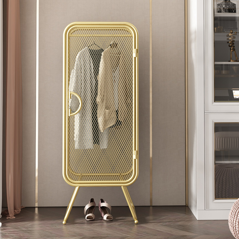 北欧轻奢铁艺网格挂衣柜落地小户型家用服装店展示柜衣服收纳衣橱,淘宝优惠券,粉丝福利购,淘宝优惠卷