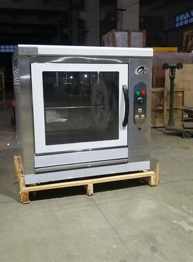 201旋转烤鸡炉 电热钢叉w式自动旋转烤禽箱 单层商场超市用烤鸡炉