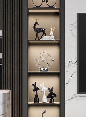 轻奢高档酒柜摆件展示柜套装办公室客厅家居书房电视柜玄关装饰品