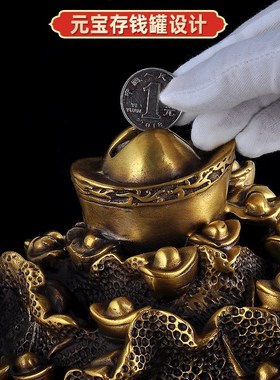 铜白菜摆件招财家居客厅酒柜装饰品办公室收银台开业礼品工艺品