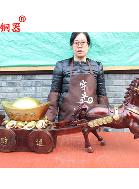 宇卓铜器纯铜马拉车一二 三 四 五 六七八九马拉车工艺品摆件