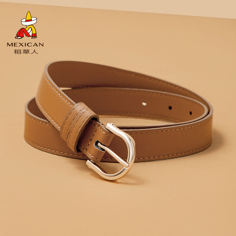 稻草人正品女士皮带百搭时尚春夏细腰带通勤装饰潮流款休闲裤腰带