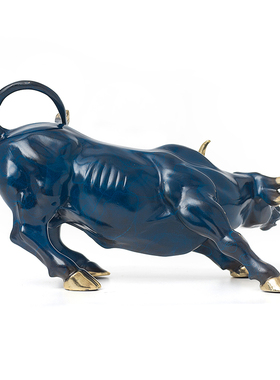 铜制华尔街牛摆件股市旺大号牛饰品家居装饰工艺品礼品办公室酒柜