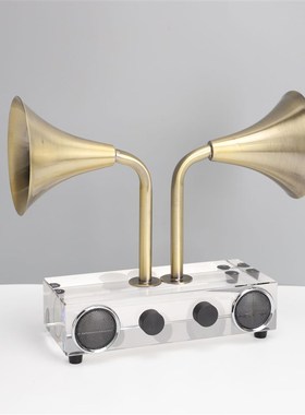 欧式水晶功放播音机摆件样板房售楼部卧室书房客厅桌面软装饰品