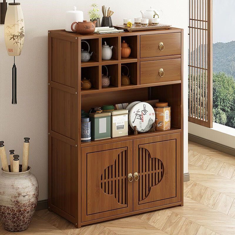 Tea cabinet household tea room tea rack Bogu rack tea cabinet storage rack Chinese tea table side cabinet tea set storage rack