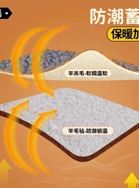 羊羔绒鞋垫男女冬季保暖加绒加厚