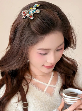 马年本命年满钻元宝小马发夹女